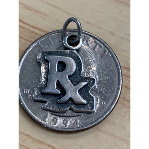 .925 Medical Rx Sterling Silver Jewelry Charm - Picture 2 of 4